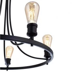 Remy 24.50 in. 5-Light Black Wagon Wheel Chandelier by DSI LIGHTING 20 Remy 24.50 in. 5-Light Black Wagon Wheel Chandelier by DSI LIGHTING -Hot Sale Light Society Store black dsi lighting chandeliers ds18852 fa 1000