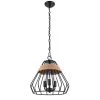 Jute 3-Light Black Farmhouse Convertible Pendant by DSI LIGHTING -Hot Sale Light Society Store black dsi lighting chandeliers ds18945 64 1000