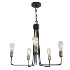 Edison 24.50 in. 5-Light Black Chandelier with Vintage Edison Bulbs by DSI LIGHTING -Hot Sale Light Society Store black dsi lighting chandeliers ds18958 c3 1000