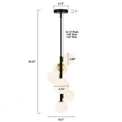 Trieste 6-Light Black/Frosted Pendant with Glass Shades by Light Society 18 Trieste 6-Light Black/Frosted Pendant with Glass Shades by Light Society -Hot Sale Light Society Store black frosted light society chandeliers ls c414 bk fr 76 1000