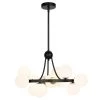Trieste 12-Light Black/Frosted Chandelier with Glass Shades by Light Society 1 Trieste 12-Light Black/Frosted Chandelier with Glass Shades by Light Society -Hot Sale Light Society Store black frosted light society chandeliers ls c416 bk fr 64 1000