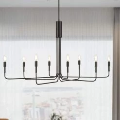 Bella 8-Light Black Chandelier by Light Society -Hot Sale Light Society Store black light society chandeliers ls c317 blk 31 1000