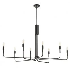 Bella 8-Light Black Chandelier by Light Society -Hot Sale Light Society Store black light society chandeliers ls c317 blk 4f 1000