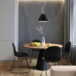 Kalix 14 in. 1-Light Black Pendant with Metal Shade by Light Society -Hot Sale Light Society Store black light society chandeliers ls c402 bk 31 1000