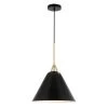 Kalix 14 in. 1-Light Black Pendant with Metal Shade by Light Society -Hot Sale Light Society Store black light society chandeliers ls c402 bk 64 1000