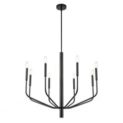 Philippe 8-Lights Black Chandelier by Light Society -Hot Sale Light Society Store black light society chandeliers ls c516 blk 1f 1000