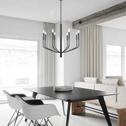 Philippe 8-Lights Black Chandelier by Light Society -Hot Sale Light Society Store black light society chandeliers ls c516 blk 31 1000