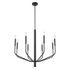Philippe 8-Lights Black Chandelier by Light Society -Hot Sale Light Society Store black light society chandeliers ls c516 blk 44 1000