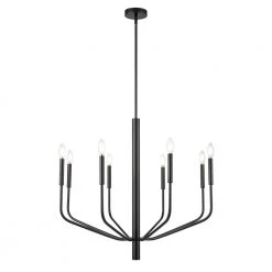 Philippe 8-Lights Black Chandelier by Light Society