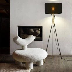 Enna 60.62 in. Black Tripod Floor Lamp with Fabric Shade by Light Society -Hot Sale Light Society Store black light society floor lamps ls f444 blk 31 1000