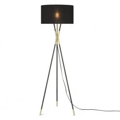 Enna 60.62 in. Black Tripod Floor Lamp with Fabric Shade by Light Society