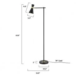 Jino 68 in. Black Floor Lamp with Metal Shade by Light Society -Hot Sale Light Society Store black light society floor lamps ls f465 bk 76 1000