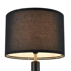Kurvena 21.6 in. Black Table Lamp with Fabric Shade by Light Society -Hot Sale Light Society Store black light society table lamps ls t434 bk 44 1000