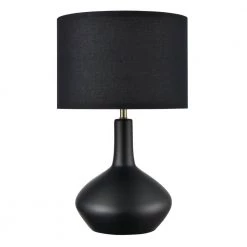 Kurvena 21.6 in. Black Table Lamp with Fabric Shade by Light Society -Hot Sale Light Society Store black light society table lamps ls t434 bk 4f 1000