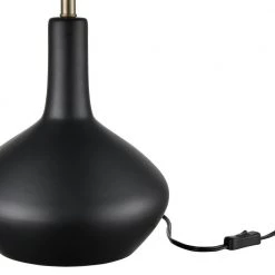 Kurvena 21.6 in. Black Table Lamp with Fabric Shade by Light Society -Hot Sale Light Society Store black light society table lamps ls t434 bk fa 1000