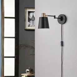 Alexi Plug-In Wall Sconce in Black by Light Society -Hot Sale Light Society Store black light society wall sconces ls w280 bk 31 1000