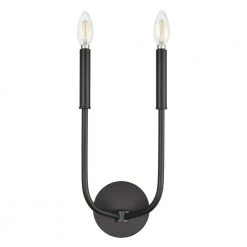 Philippe 2-Light Black Wall Sconce by Light Society -Hot Sale Light Society Store black light society wall sconces ls w514 bk 1f 1000