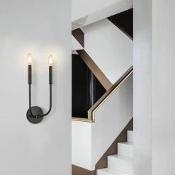 Philippe 2-Light Black Wall Sconce by Light Society -Hot Sale Light Society Store black light society wall sconces ls w514 bk 31 1000