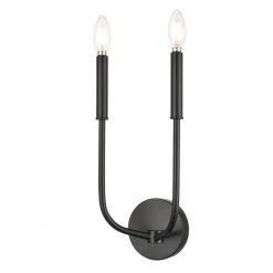 Philippe 2-Light Black Wall Sconce by Light Society