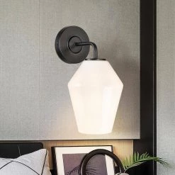 Clare 4.7 in. Black/Opal Wall Sconce by Light Society 17 Clare 4.7 in. Black/Opal Wall Sconce by Light Society -Hot Sale Light Society Store black opal light society wall sconces ls w470 bk op 31 1000