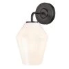 Clare 4.7 in. Black/Opal Wall Sconce by Light Society -Hot Sale Light Society Store black opal light society wall sconces ls w470 bk op 64 1000