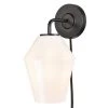 Clare 4.7 in. Black/Opal Plug-In Wall Sconce by Light Society -Hot Sale Light Society Store black opal light society wall sconces ls w472 bk op 64 1000
