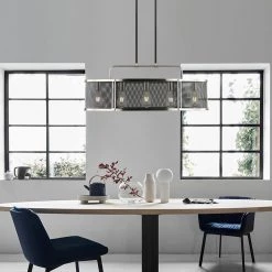 Andes 5-Light Black/Silver Pendant with Metal Shade by Light Society -Hot Sale Light Society Store black silver light society chandeliers ls c372 bk slv 31 1000