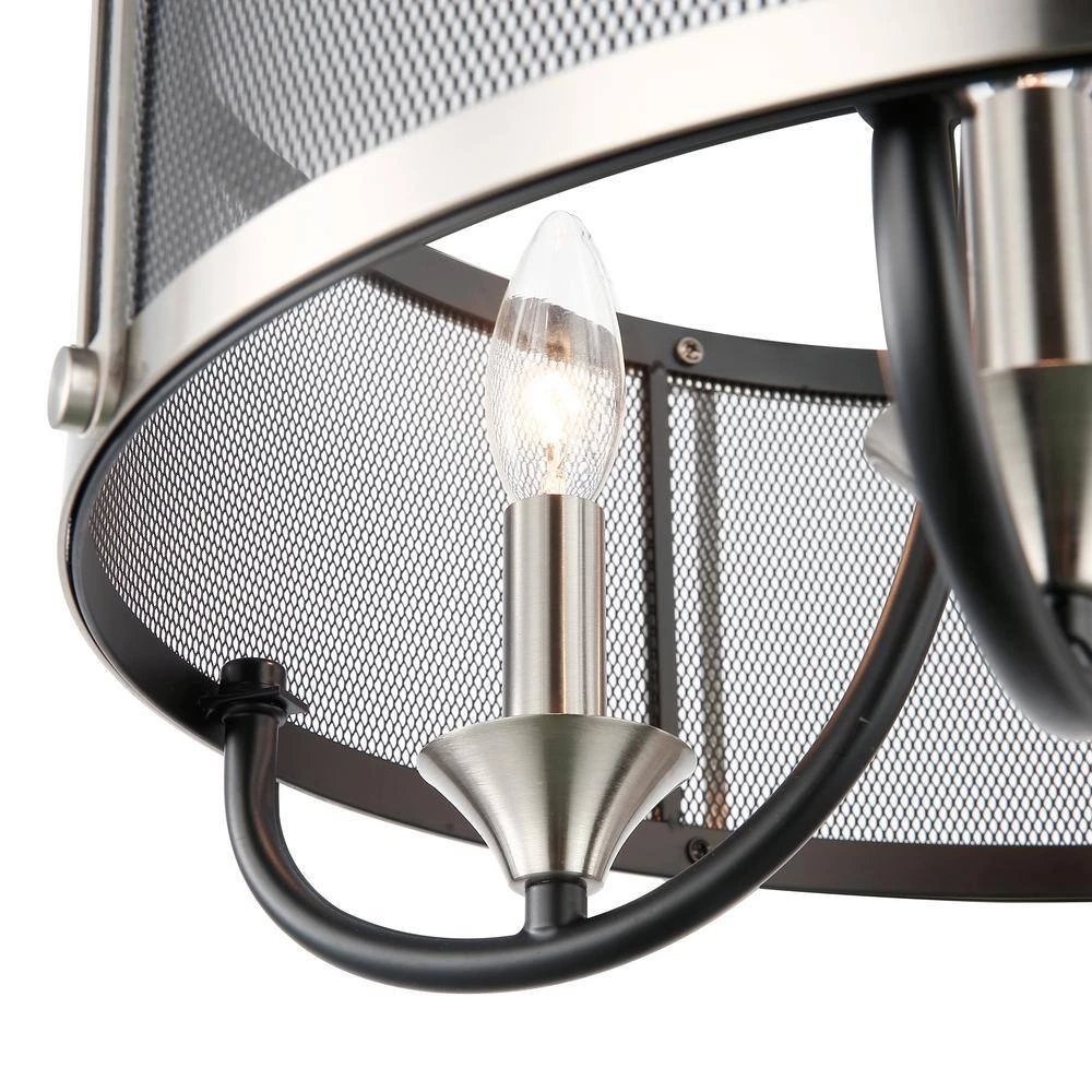 Andes 4-Light Black/Silver Chandelier with Metal Shade by Light Society 9 Andes 4-Light Black/Silver Chandelier with Metal Shade by Light Society - Image 7