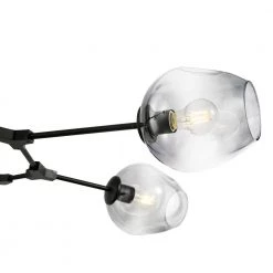 Thurston 5-Light Black/Smokey Chandelier with Glass Shades by Light Society -Hot Sale Light Society Store black smokey light society chandeliers ls c126 bk smk 1f 1000