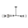 Thurston 5-Light Black/Smokey Chandelier with Glass Shades by Light Society -Hot Sale Light Society Store black smokey light society chandeliers ls c126 bk smk 64 1000
