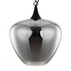 Malibu 3-Light Black Pendant with Smokey Glass Shade by Light Society -Hot Sale Light Society Store black smokey light society chandeliers ls c347 bk smk 4f 1000