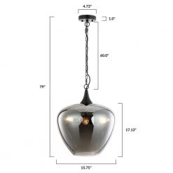 Malibu 3-Light Black Pendant with Smokey Glass Shade by Light Society -Hot Sale Light Society Store black smokey light society chandeliers ls c347 bk smk 76 1000