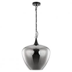 Malibu 3-Light Black Pendant with Smokey Glass Shade by Light Society -Hot Sale Light Society Store black smokey light society chandeliers ls c347 bk smk c3 1000