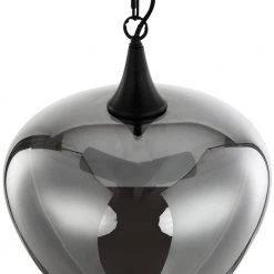 Malibu 3-Light Black Pendant with Smokey Glass Shade by Light Society -Hot Sale Light Society Store black smokey light society chandeliers ls c347 bk smk fa 1000