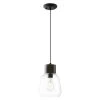 Faye 1-Light Black Wood/Clear Pendant with Glass Shade by Light Society -Hot Sale Light Society Store black wood clear light society chandeliers ls c309 bw cl 64 1000