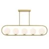 Audra 5-Light Brass Chandelier/Island Light with Frosted Glass Shades by Light Society 1 Audra 5-Light Brass Chandelier/Island Light with Frosted Glass Shades by Light Society -Hot Sale Light Society Store brass light society chandeliers ls c413 brs fr 64 1000