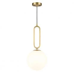 Page 1-Light Brass/White Geometric Pendant Light with Glass Shade by Light Society -Hot Sale Light Society Store brass white light society chandeliers ls c530 op brs 4f 1000