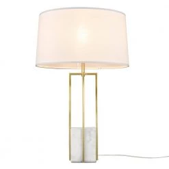 Dian 28.54 in. Brass/White Table Lamp with Fabric Shade by Light Society -Hot Sale Light Society Store brass white light society table lamps ls t507 brs whi 44 1000