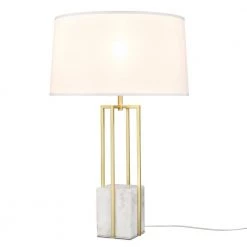 Dian 28.54 in. Brass/White Table Lamp with Fabric Shade by Light Society -Hot Sale Light Society Store brass white light society table lamps ls t507 brs whi 4f 1000