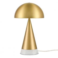 Bebe 20.08 in. Brass/White Table Lamp with Metal Shade by Light Society -Hot Sale Light Society Store brass white light society table lamps ls t510 brs whi 1f 1000