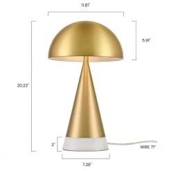 Bebe 20.08 in. Brass/White Table Lamp with Metal Shade by Light Society -Hot Sale Light Society Store brass white light society table lamps ls t510 brs whi 76 1000