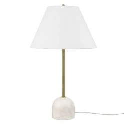 Diya 28.94 in. Brass/White Table Lamp with Fabric Shade by Light Society 13 Diya 28.94 in. Brass/White Table Lamp with Fabric Shade by Light Society -Hot Sale Light Society Store brass white light society table lamps ls t511 brs whi 1f 1000