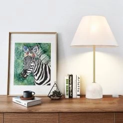 Diya 28.94 in. Brass/White Table Lamp with Fabric Shade by Light Society 17 Diya 28.94 in. Brass/White Table Lamp with Fabric Shade by Light Society -Hot Sale Light Society Store brass white light society table lamps ls t511 brs whi 31 1000