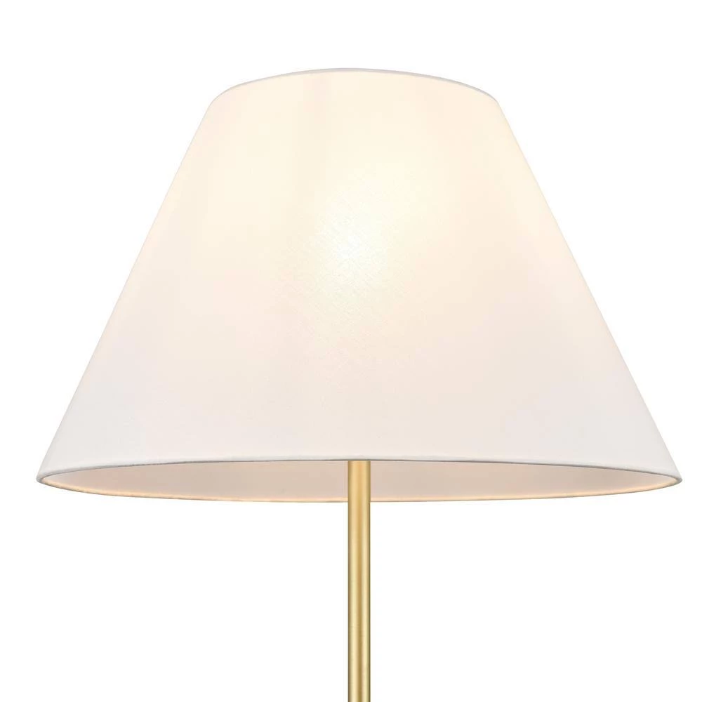 Diya 28.94 in. Brass/White Table Lamp with Fabric Shade by Light Society 7 Diya 28.94 in. Brass/White Table Lamp with Fabric Shade by Light Society - Image 5