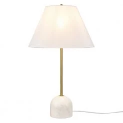 Diya 28.94 in. Brass/White Table Lamp with Fabric Shade by Light Society 12 Diya 28.94 in. Brass/White Table Lamp with Fabric Shade by Light Society -Hot Sale Light Society Store brass white light society table lamps ls t511 brs whi 4f 1000