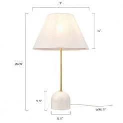 Diya 28.94 in. Brass/White Table Lamp with Fabric Shade by Light Society 16 Diya 28.94 in. Brass/White Table Lamp with Fabric Shade by Light Society -Hot Sale Light Society Store brass white light society table lamps ls t511 brs whi 76 1000
