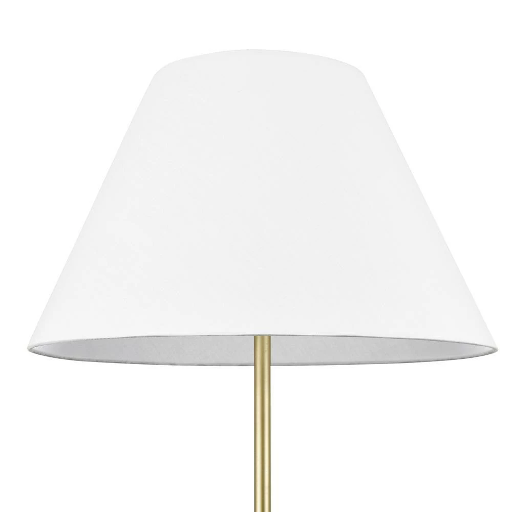 Diya 28.94 in. Brass/White Table Lamp with Fabric Shade by Light Society 8 Diya 28.94 in. Brass/White Table Lamp with Fabric Shade by Light Society - Image 6