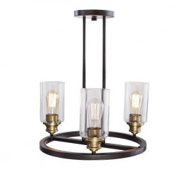 Solero 3-Light Bronze and Antique Brass Pendant with Clear Shades by DSI LIGHTING 8 Solero 3-Light Bronze and Antique Brass Pendant with Clear Shades by DSI LIGHTING -Hot Sale Light Society Store bronze and antique brass dsi lighting chandeliers ds18972 1f 1000