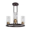 Solero 3-Light Bronze and Antique Brass Pendant with Clear Shades by DSI LIGHTING -Hot Sale Light Society Store bronze and antique brass dsi lighting chandeliers ds18972 64 1000