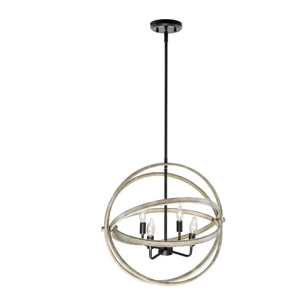 21 in. 5-Light Bronze and Faux Wood Foyer Pendant by DSI LIGHTING 7 21 in. 5-Light Bronze and Faux Wood Foyer Pendant by DSI LIGHTING - Image 5